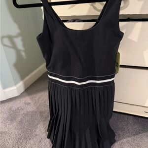 Black Pleated tennis dress